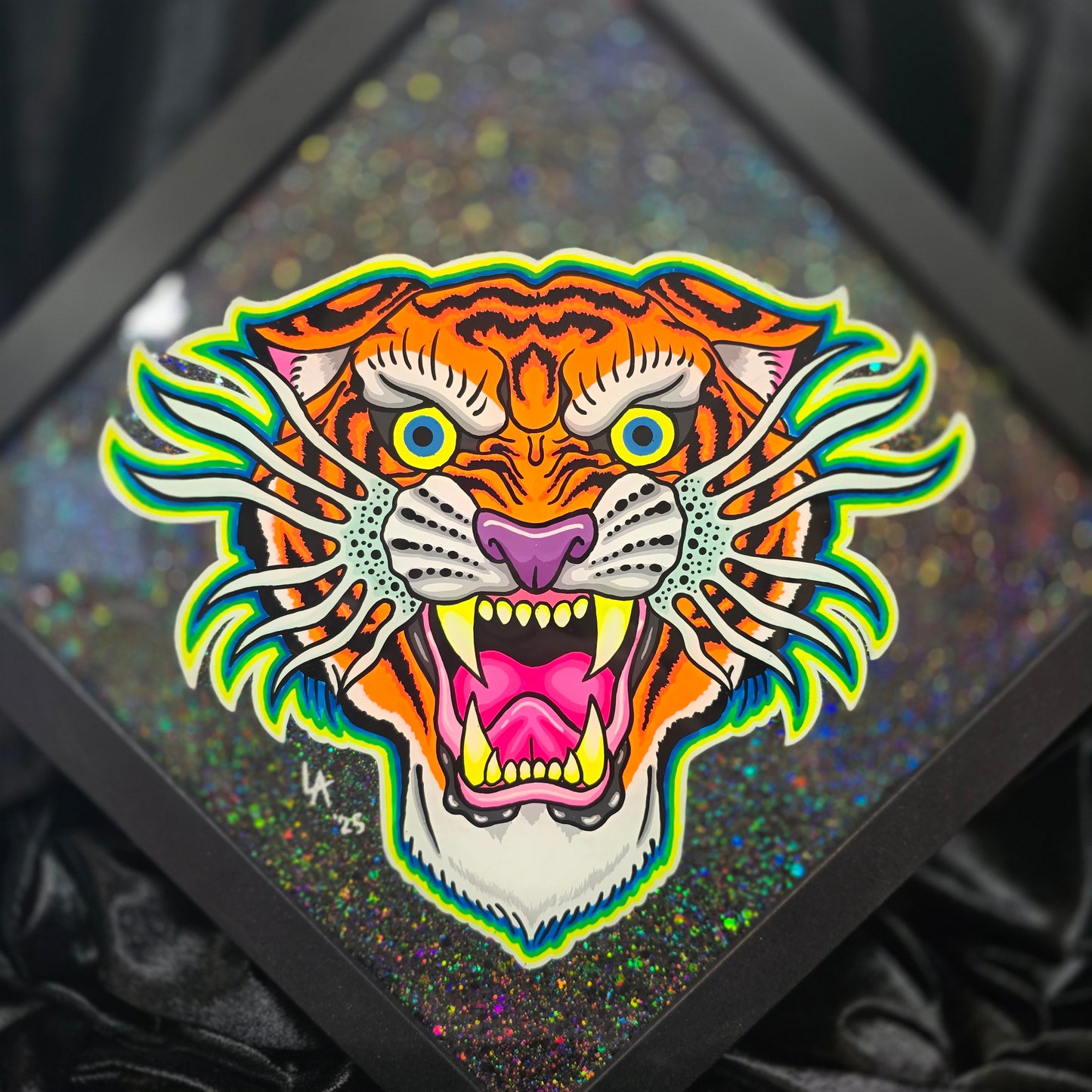 Lazer Tiger UV Reactive Orange & Halo Black Glitter
