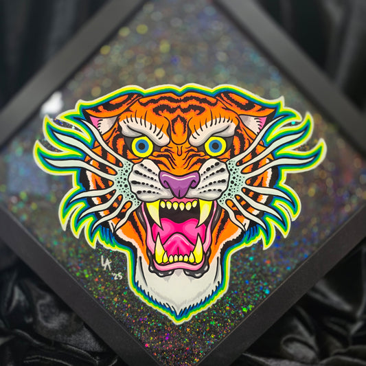 Lazer Tiger UV Reactive Orange & Halo Black Glitter