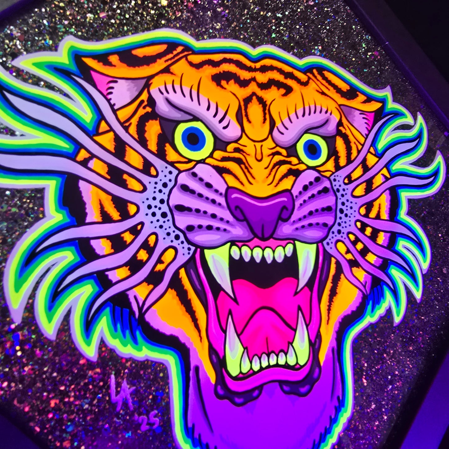 Lazer Tiger UV Reactive Orange & Halo Black Glitter