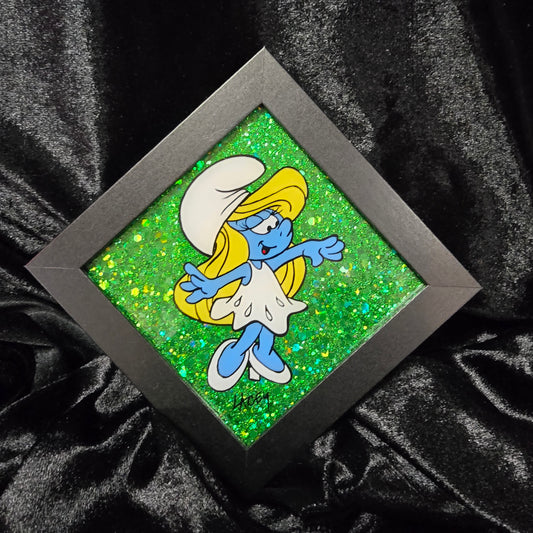 Smurfette with Green Glitter