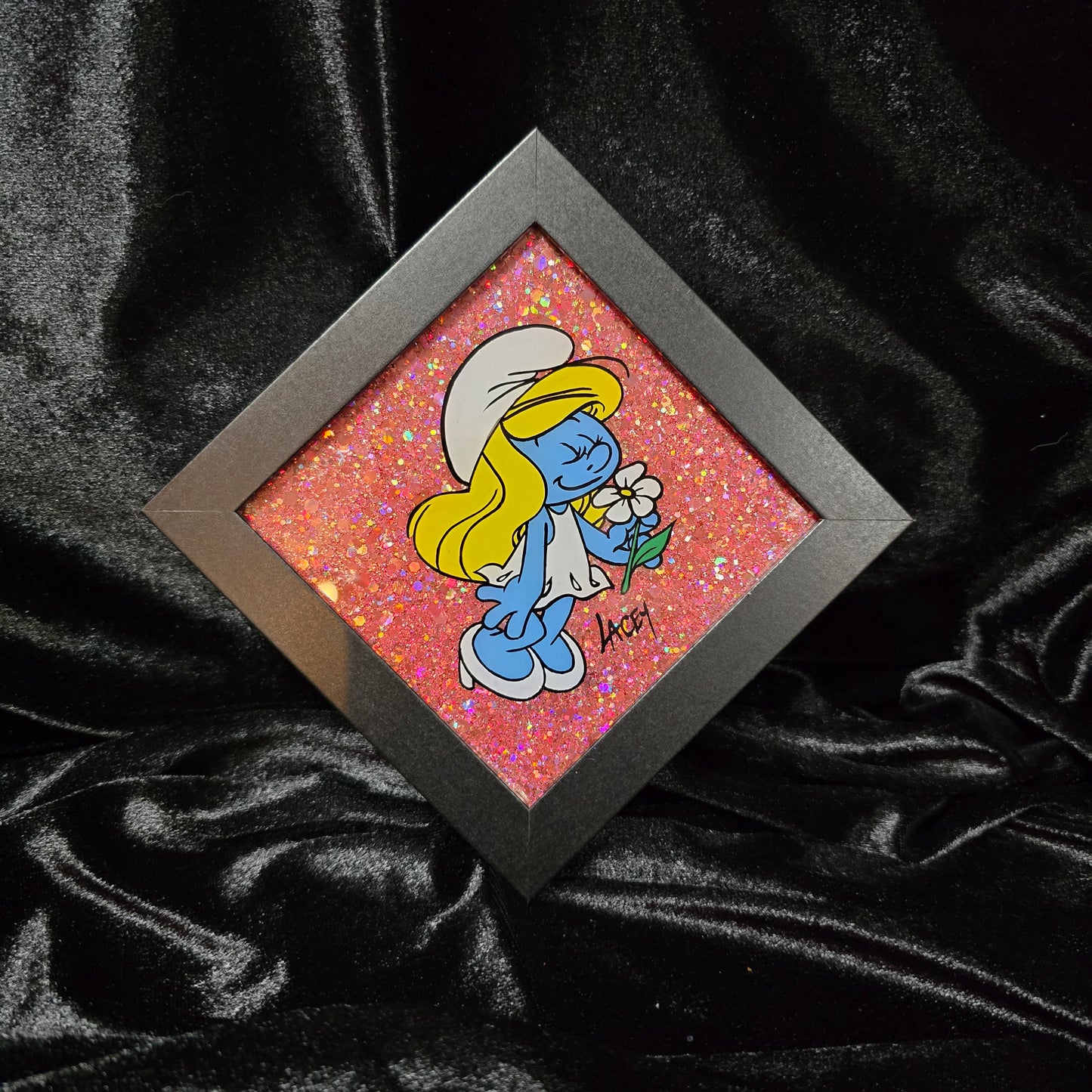 Pink Glitter Smurfette