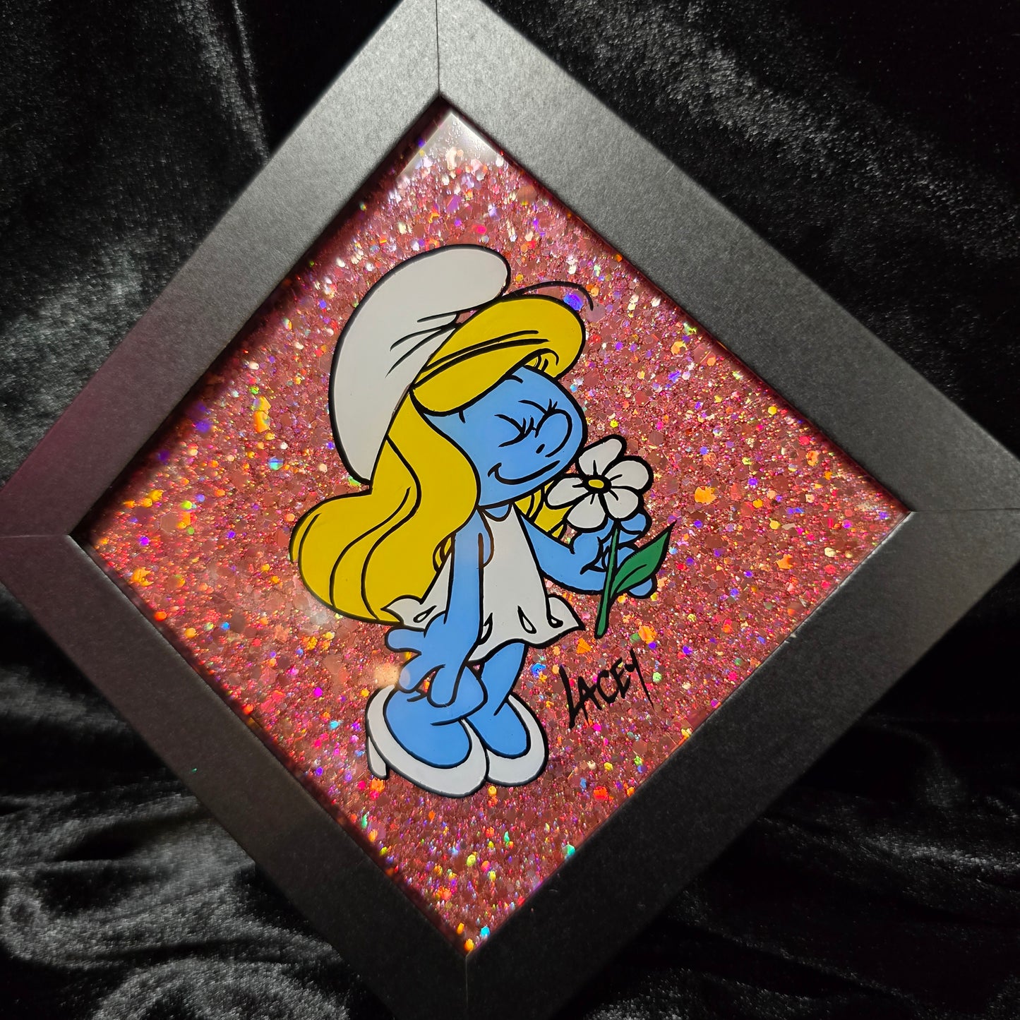 Pink Glitter Smurfette